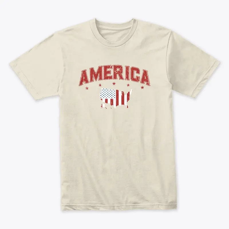 America Casual Tee For Spring & Summer